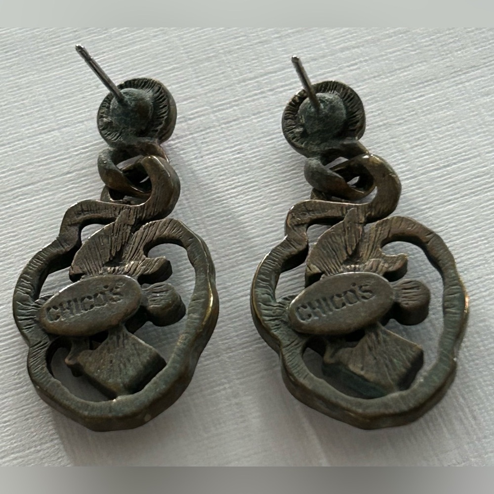 Chico’s Multi-Colored, Dangle Drop Crystal Earrin… - image 4